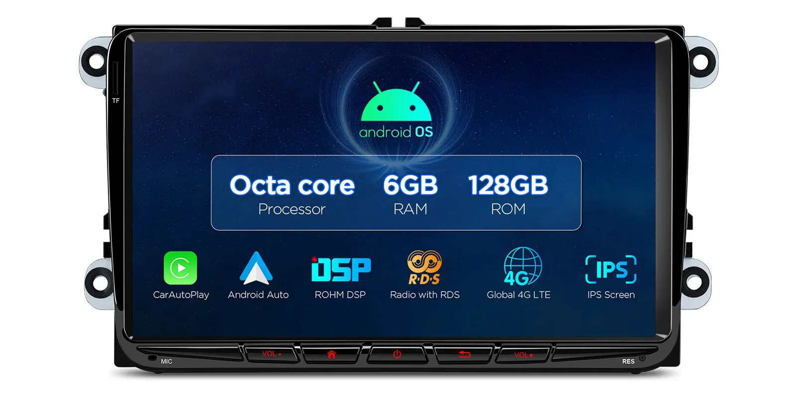 Volkswagen / Škoda / SEAT 9 colių QLED Android 14 multimedija IXA94MTVL