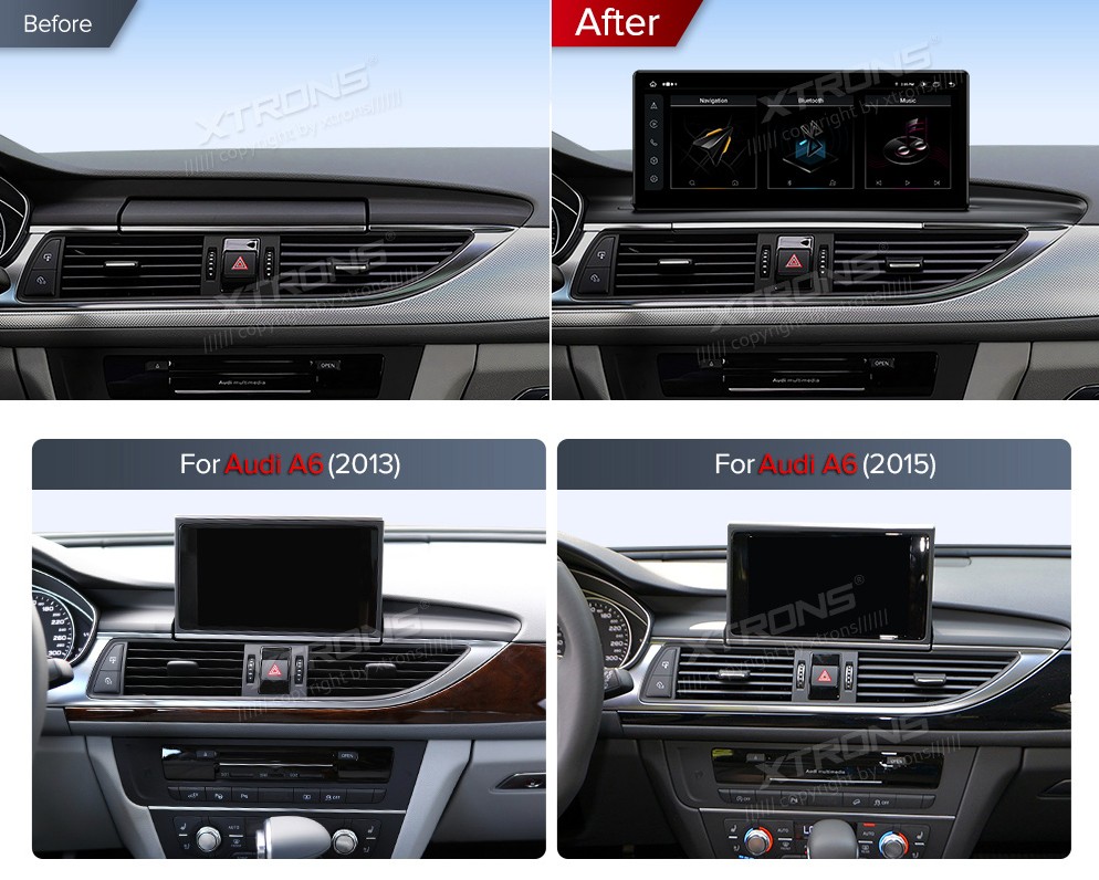 AUDI A6/A7 C7 2012-2015 MMI 12.3 colio Android 13 multimedija QLA23A6L