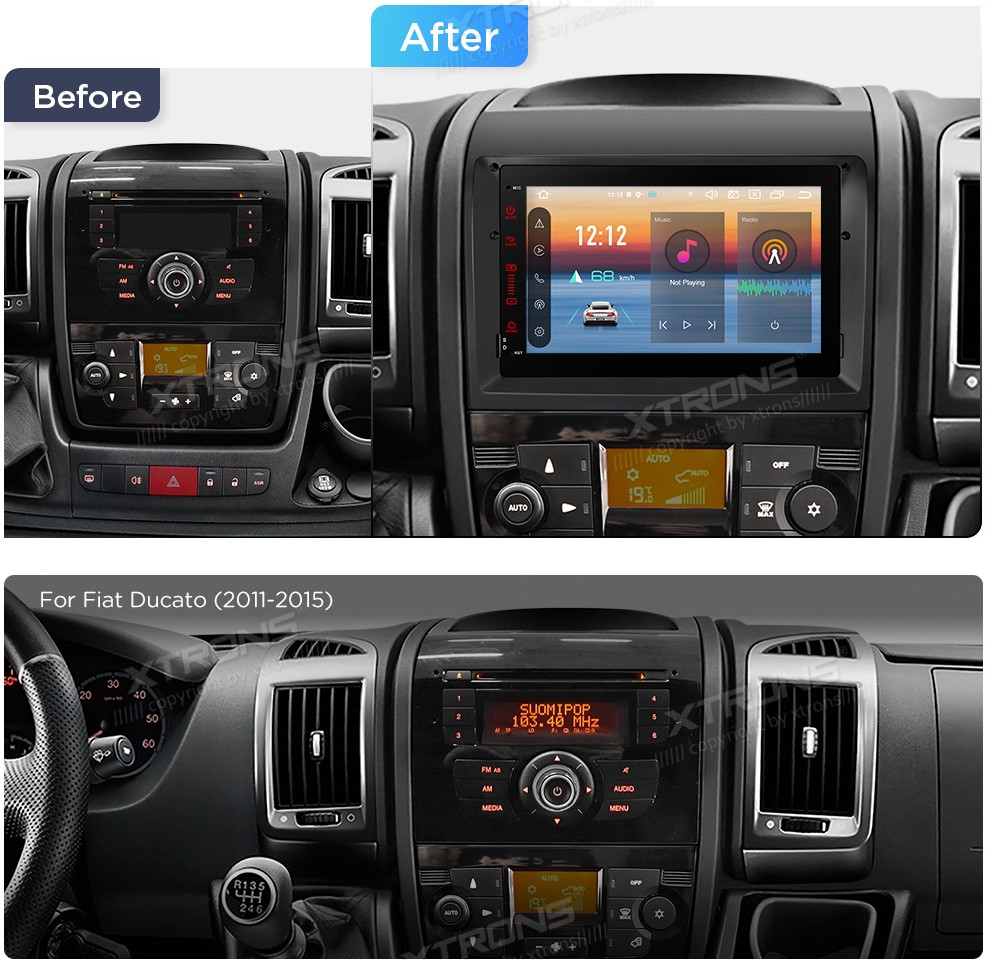 Fiat Ducato 2011-2015 | Android 14 | 7inch | 4GB/64GB/8Core | Multimedija Xtrons PX74DTFL