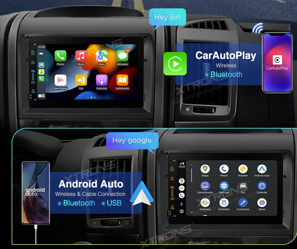 Fiat Ducato 2011-2015 | Android 14 | 7inch | 4GB/64GB/8Core | Multimedija Xtrons PX74DTFL