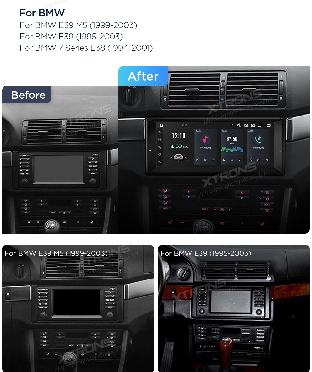 BMW E39 / E38 | Android 14 | 10.25inch | 4GB/64GB/8Core | Multimedija Xtrons PX1439BLHG