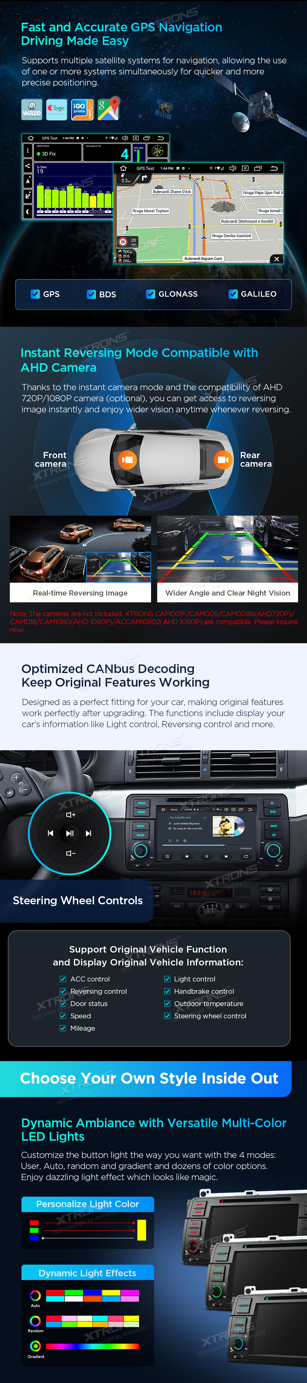 BMW E46 | Rover 75 | Android 14 | 7inch | 4GB/64GB/8Core | Multimedija Xtrons PX7446BG