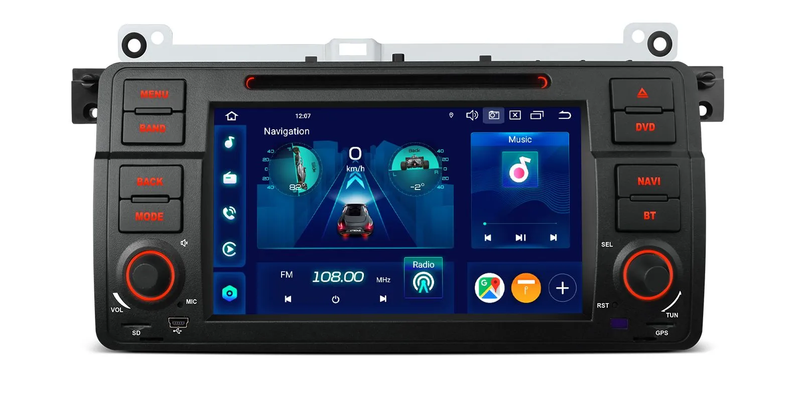 BMW E46 | Rover 75 | Android 14 | 7inch | 4GB/64GB/8Core | Multimedija Xtrons PX7446BG