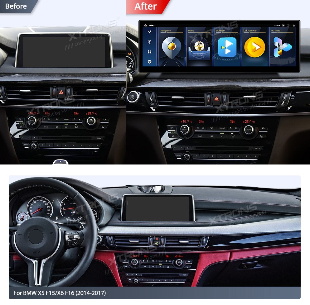 BMW X5 F15 / X6 F16 EVO | Android 14 | 14.9inch | 8GB/256GB/8Core | Multimedija Xtrons QLBX44X5NB