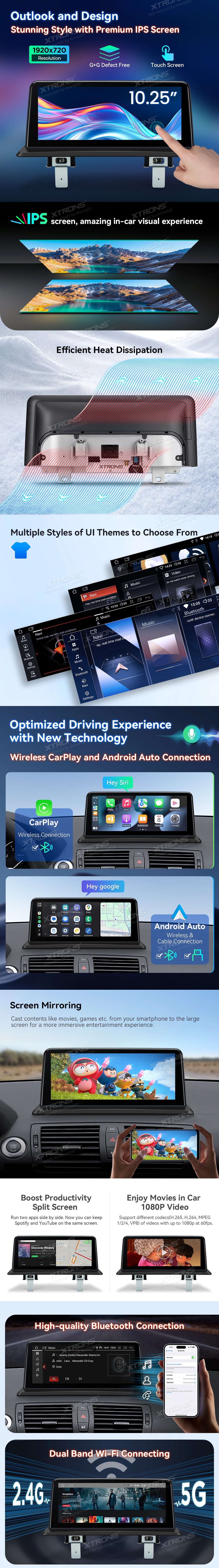 BMW 1 E81 E82 E87 E88 | Android 10 | 10.25inch | 4GB/64GB/8Core | Multimedija Xtrons QDB1087UNL