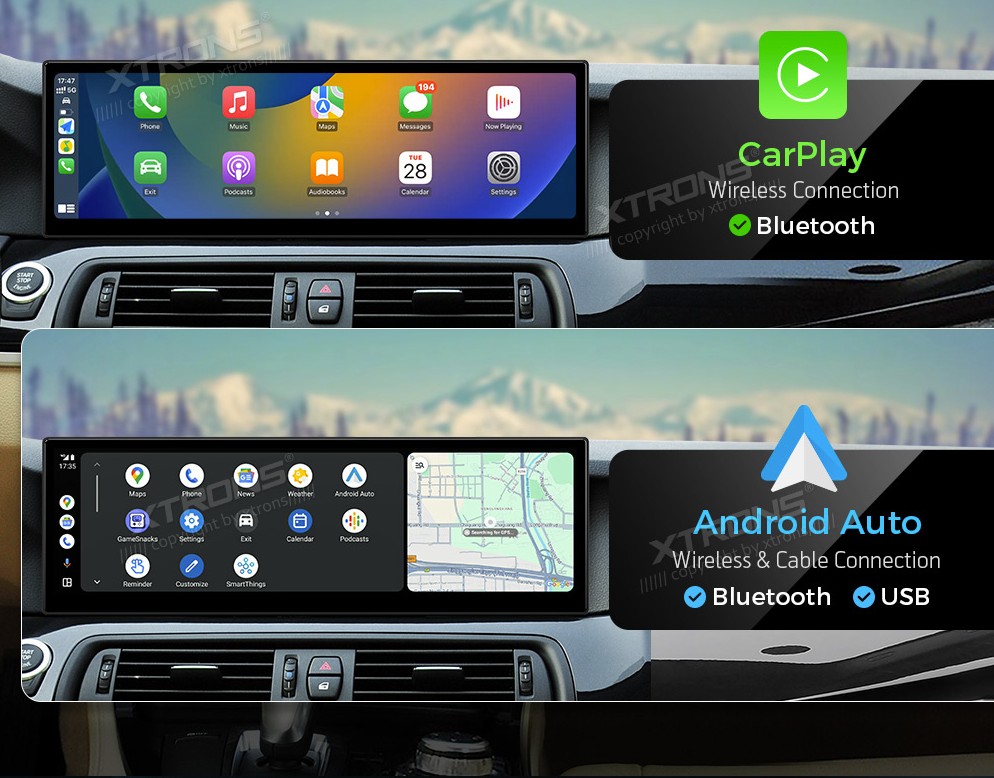 BMW F10 F11 CIC | Android 14 | 14.9inch | 8GB/256GB/8Core | Multimedija Xtrons QLBX44FVCI