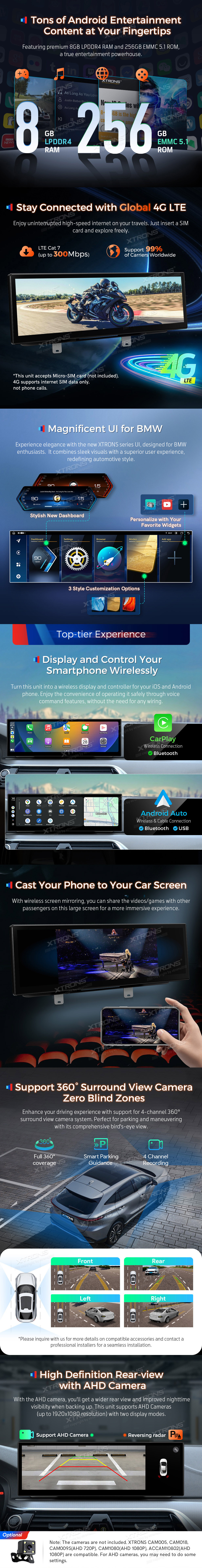 BMW G30 G31 EVO | Android 14 | 14.9inch | 8GB/256GB/8Core | Multimedija Xtrons QLBX44FVEV3