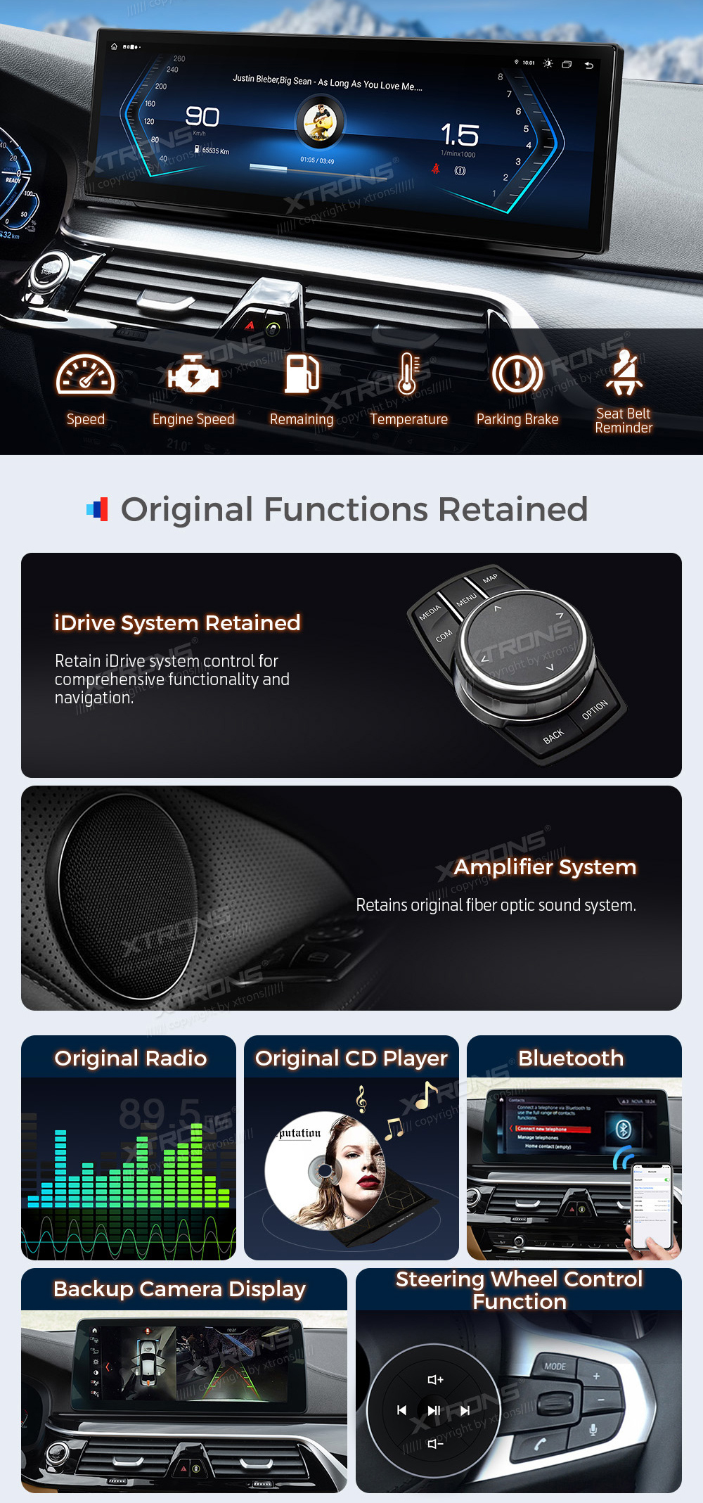 BMW G30 G31 EVO | Android 14 | 14.9inch | 8GB/256GB/8Core | Multimedija Xtrons QLBX44FVEV3