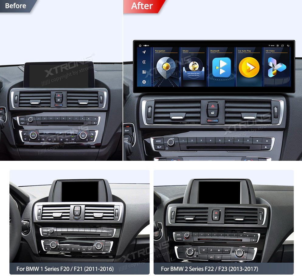 BMW F20 F21 F22 F23 NBT | Android 14 | 14.9inch | 4GB/64GB/8Core | Multimedija Xtrons QLB42NENBL