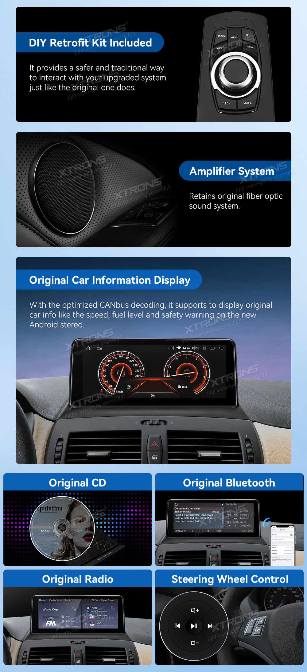 BMW X3 E83 | Android 10 | 10.25inch | 4GB/64GB/8Core | Multimedija Xtrons QDB10X3UNL