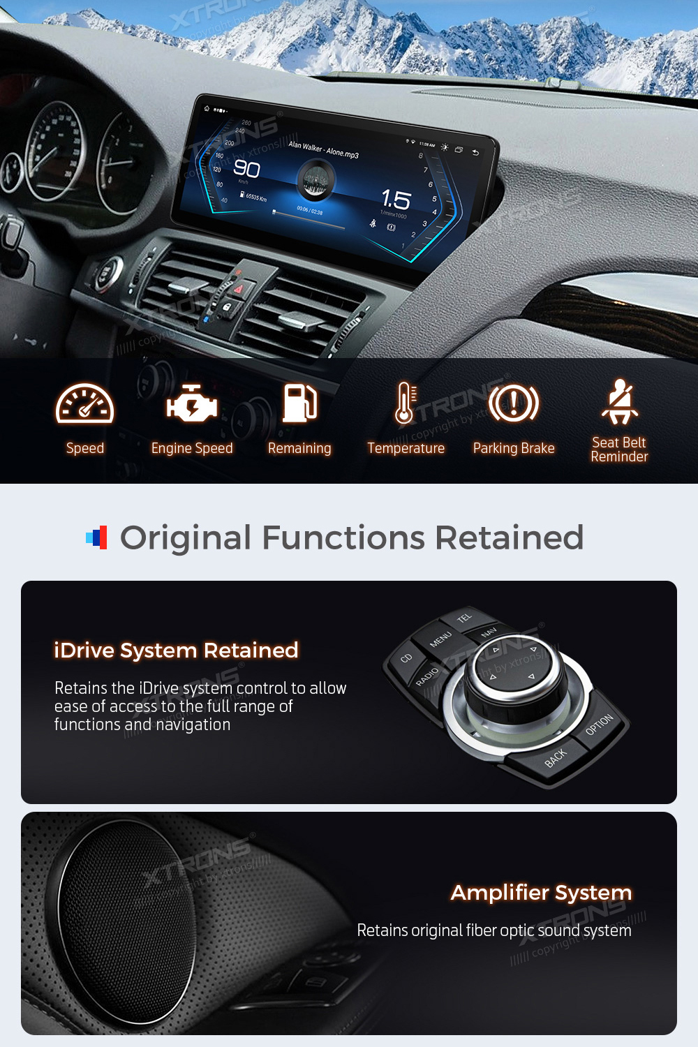 BMW X3 F25 CIC | Android 13 | 12.3inch | 4GB/64GB/8Core | Multimedija Xtrons QLB22CIB12X3