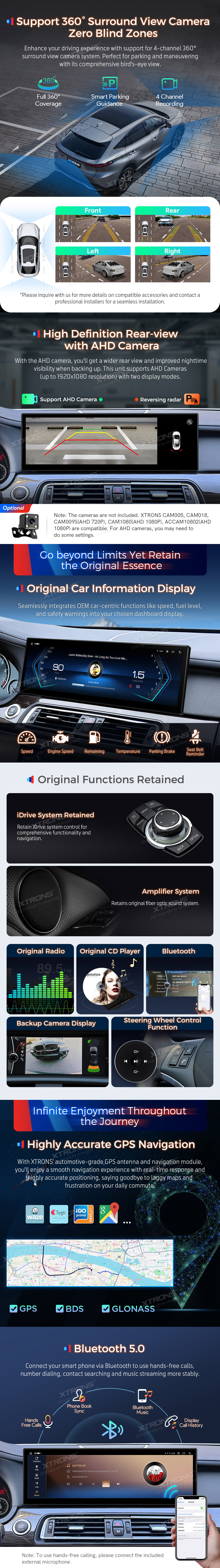 BMW 7 F01 F02 CIC | Android 14 | 14.9inch | 8GB/256GB/8Core | Multimedija Xtrons QLBX44CISVL