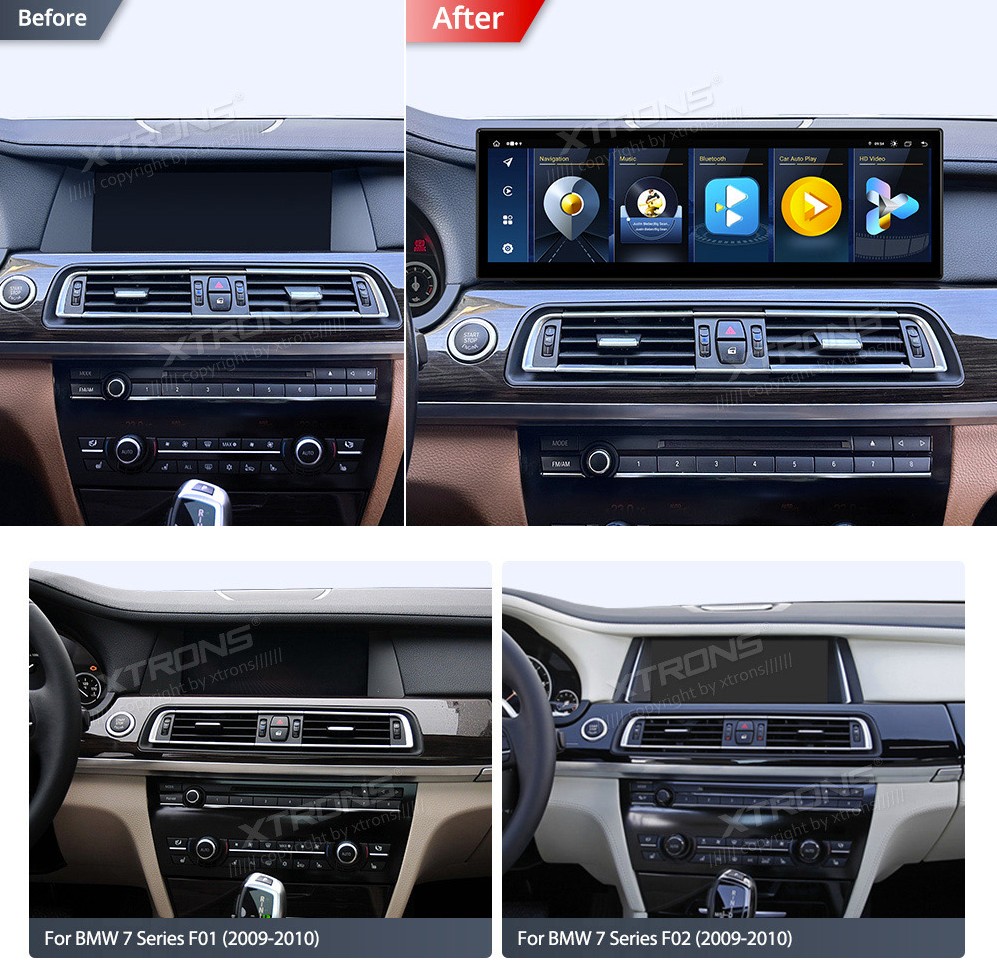 BMW 7 F01 F02 CIC | Android 14 | 14.9inch | 8GB/256GB/8Core | Multimedija Xtrons QLBX44CISVL