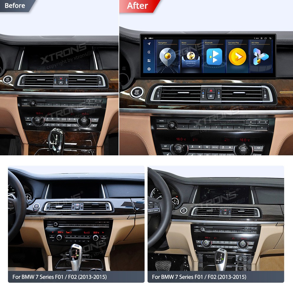 BMW 7 F01 F02 NBT | Android 14 | 14.9inch | 8GB/256GB/8Core | Multimedija Xtrons QLBX44NBSVL