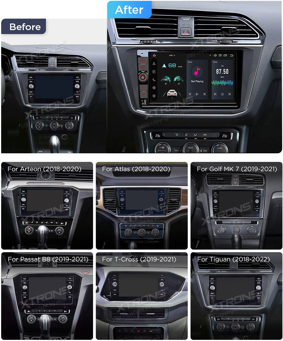 Volkswagen 2018-2022 | Android 14 | 9inch | 4GB/64GB/8Core | Multimedija Xtrons PX94MTNVGS