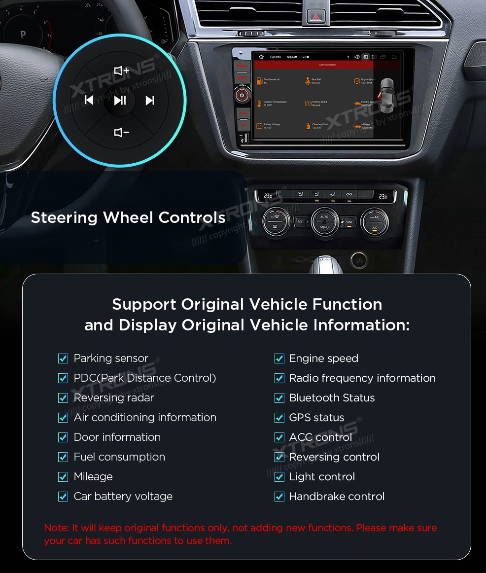 Volkswagen 2018-2022 | Android 14 | 9inch | 4GB/64GB/8Core | Multimedija Xtrons PX94MTNVGS