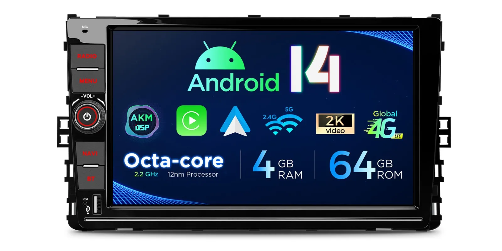 Volkswagen 2018-2022 | Android 14 | 9inch | 4GB/64GB/8Core | Multimedija Xtrons PX94MTNVGS