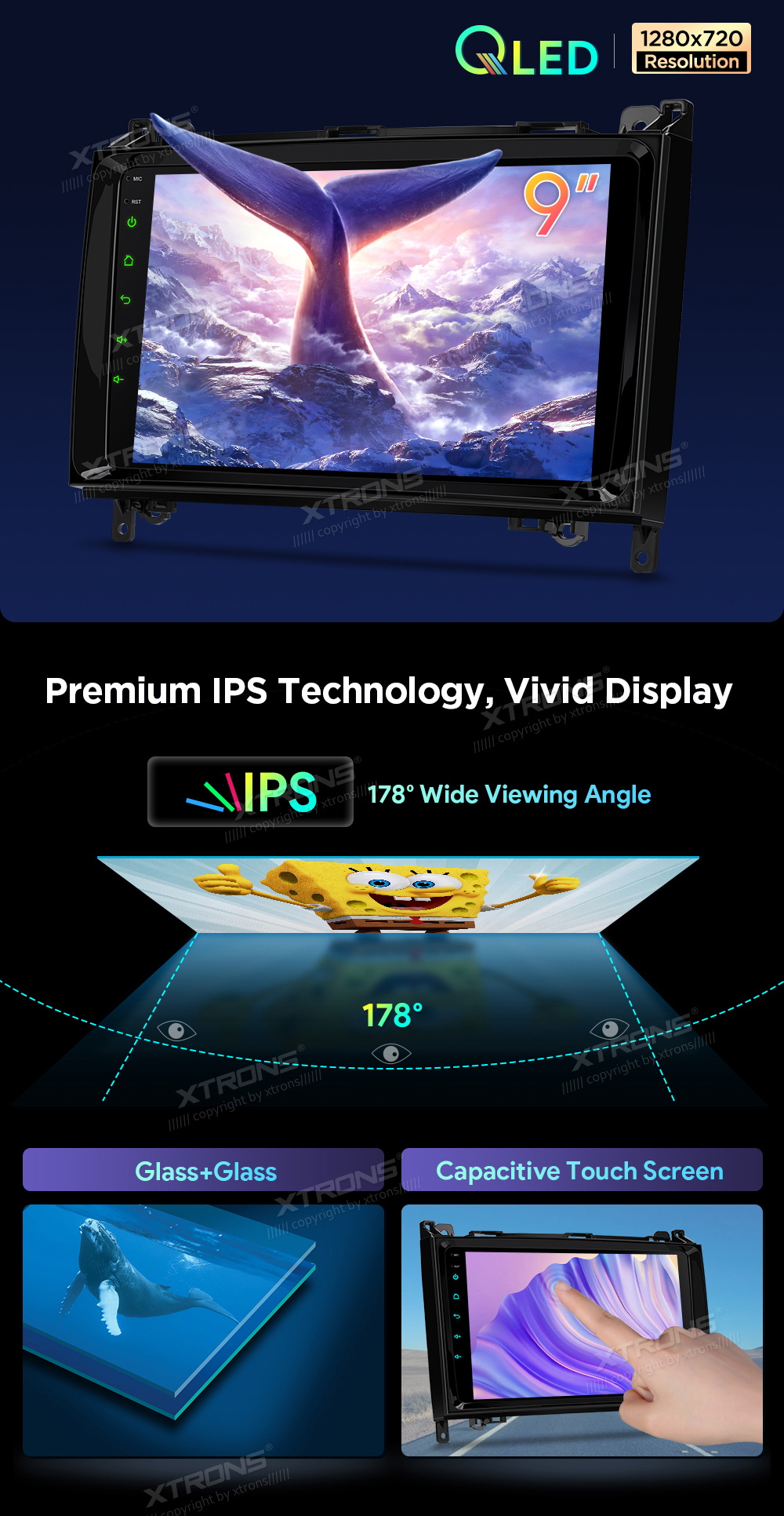 VW Crafter MB B / A / Vito / Sprinter | Android 14 | 9inch | 8GB/256GB/8Core | QLED | Snapdragon Multimedija Xtrons IQP94M245P