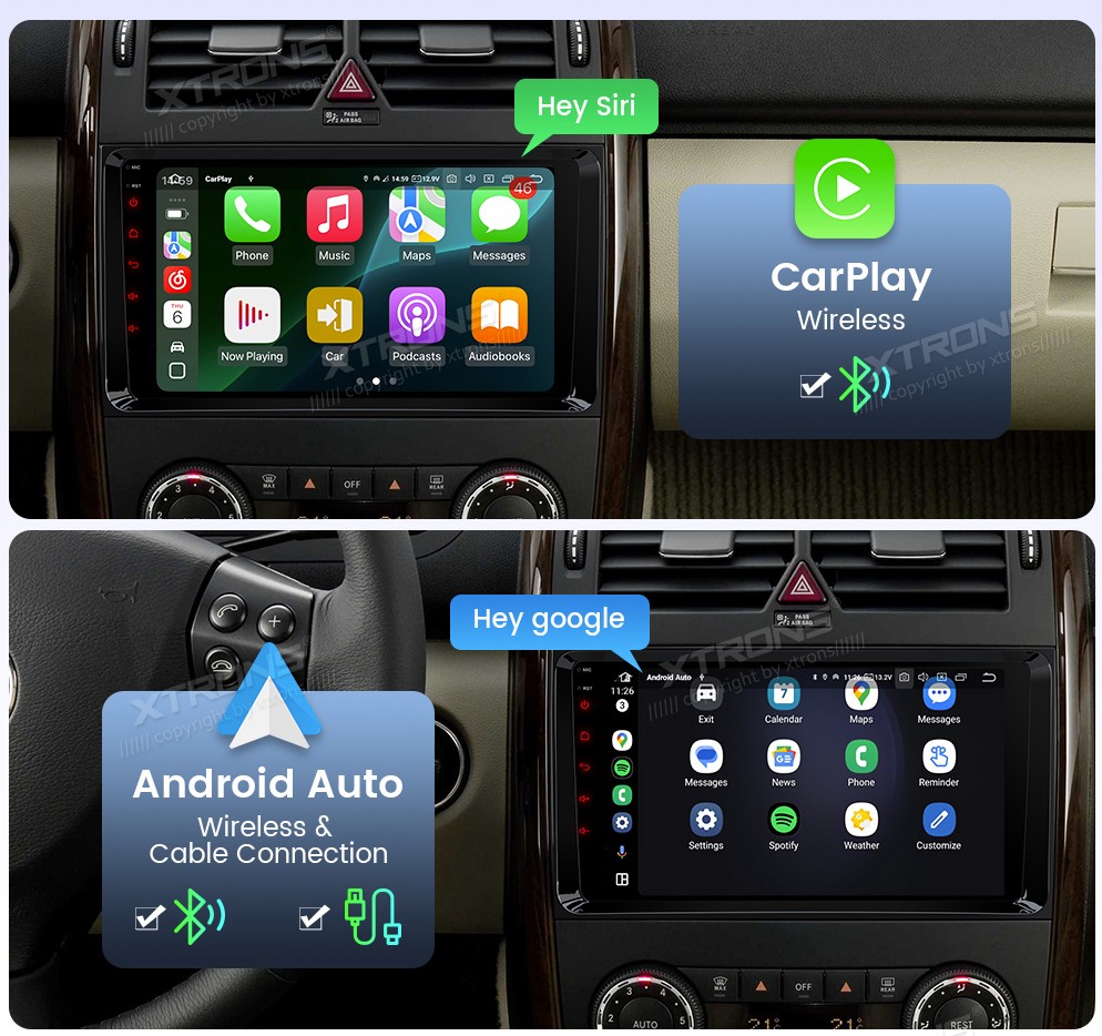 VW Crafter MB B / A / Vito / Sprinter | Android 14 | 9inch | 8GB/256GB/8Core | QLED | Snapdragon Multimedija Xtrons IQP94M245P
