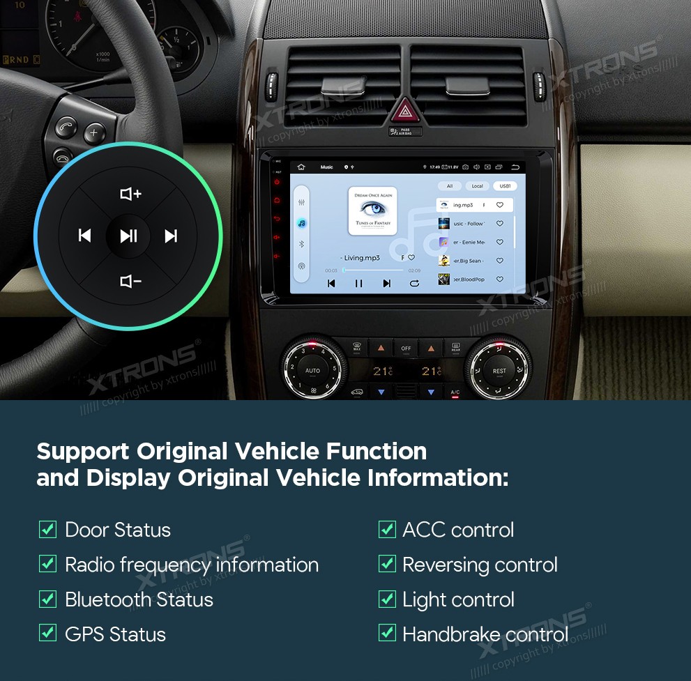 VW Crafter MB B / A / Vito / Sprinter | Android 14 | 9inch | 8GB/256GB/8Core | QLED | Snapdragon Multimedija Xtrons IQP94M245P