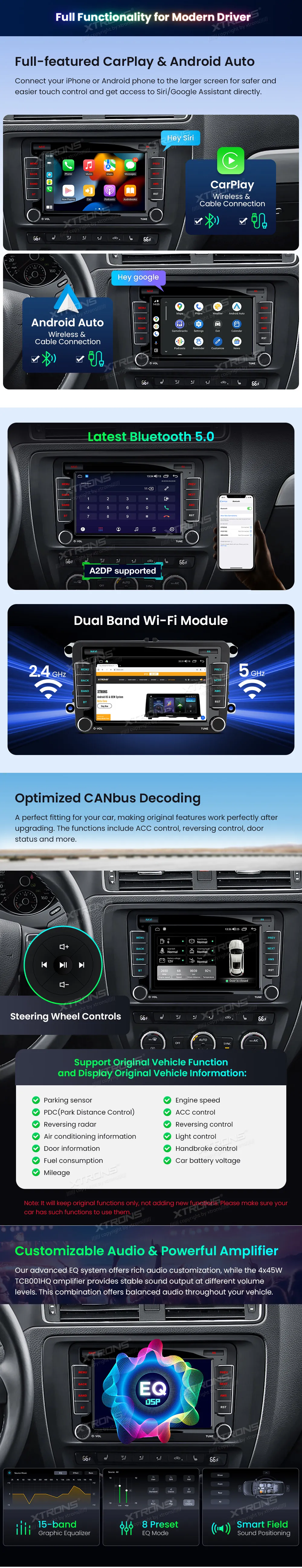Volkswagen / Škoda / SEAT | Android 10 | 7inch | 4GB/64GB/8Core | Multimedija Xtrons ID70MTVL