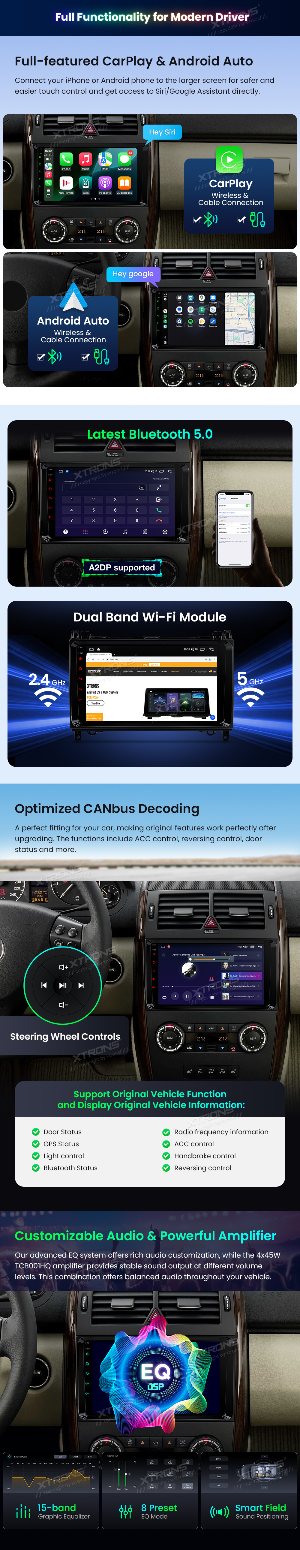 VW Crafter MB B / A / Vito / Sprinter | Android 10 | 9inch | 4GB/64GB/8Core | Multimedija Xtrons IDP90M245