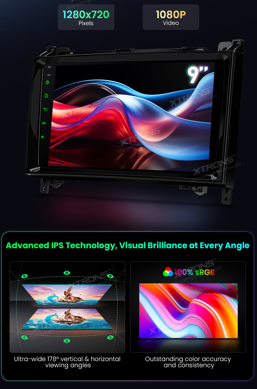VW Crafter MB B / A / Vito / Sprinter | Android 10 | 9inch | 4GB/64GB/8Core | Multimedija Xtrons IDP90M245