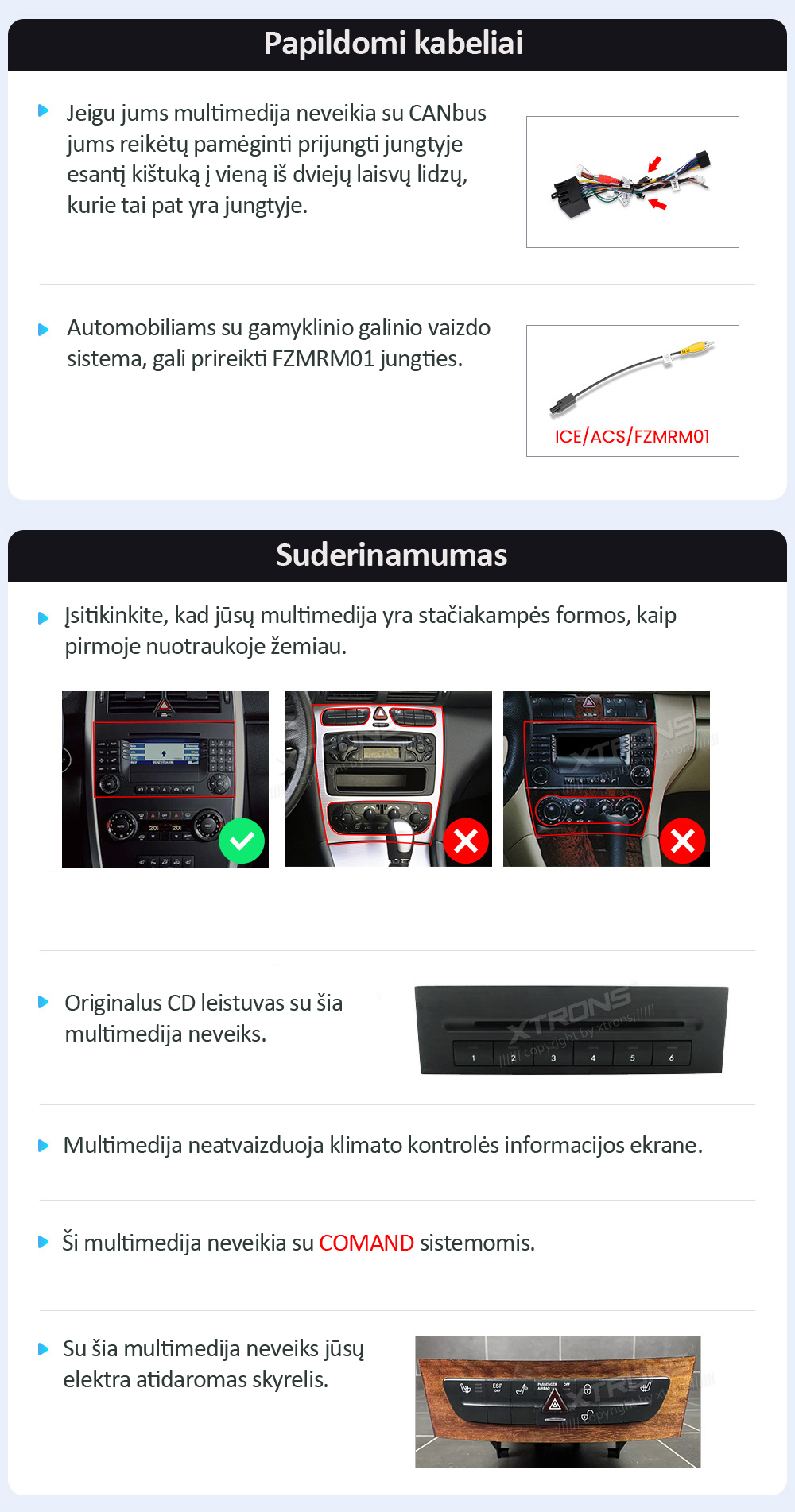 VW Crafter MB B / A / Vito / Sprinter | Android 10 | 9inch | 4GB/64GB/8Core | Multimedija Xtrons IDP90M245