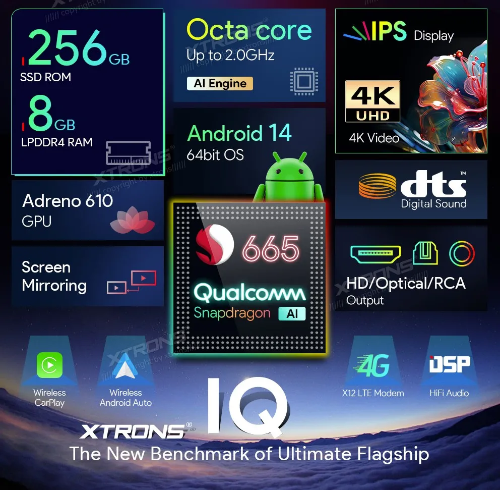 Volkswagen / Škoda / SEAT | Android 14 | 9inch QLED | 8GB/256GB/8Core Snapdragon | Multimedija Xtrons IQ94MTVP