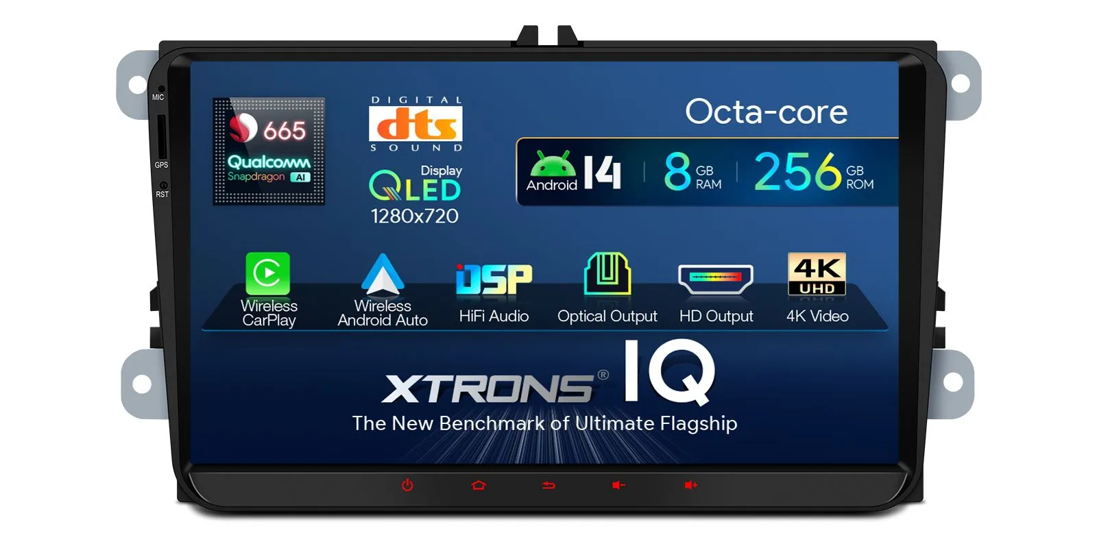 Volkswagen / Škoda / SEAT | Android 14 | 9inch QLED | 8GB/256GB/8Core Snapdragon | Multimedija Xtrons IQ94MTVP