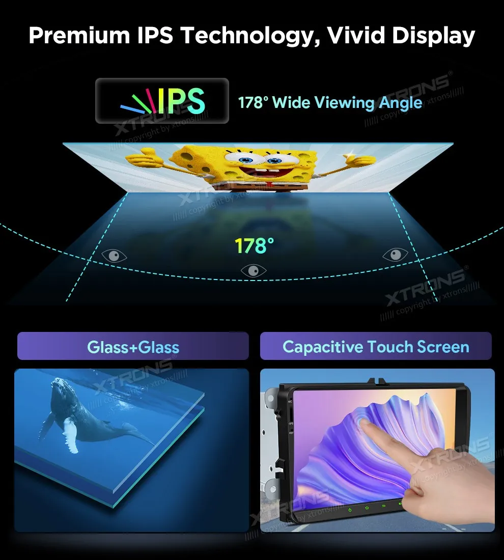 Volkswagen / Škoda / SEAT | Android 14 | 9inch QLED | 8GB/256GB/8Core Snapdragon | Multimedija Xtrons IQ94MTVP