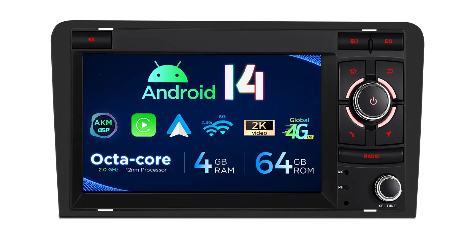 Audi A3/S3/RS3 P8 | Android 14 | 7inch | 4GB/64GB/8Core | Multimedija Xtrons PX74A3AL