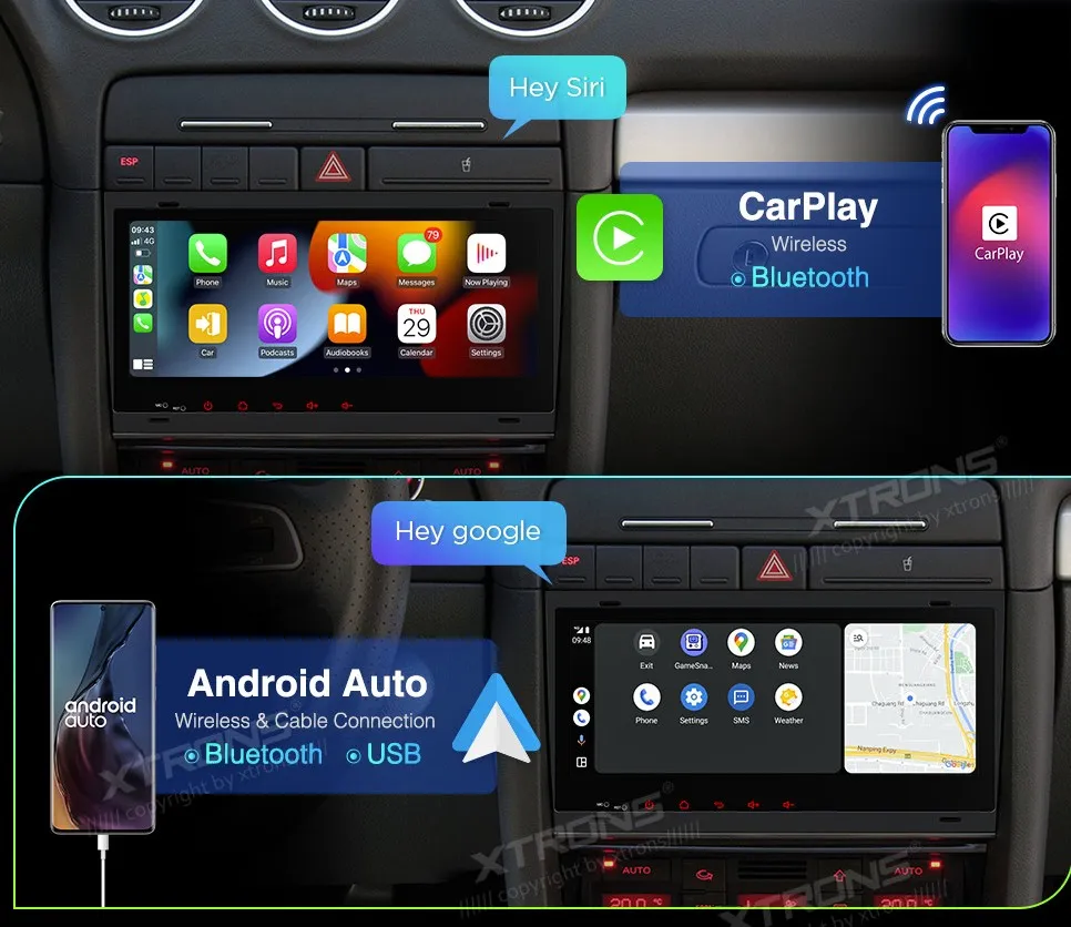 Audi A4/S4/RS4 SEAT Exeo | Android 14 | 8.8inch | 4GB/64GB/8Core | Multimedija Xtrons PX84AA4LHGS