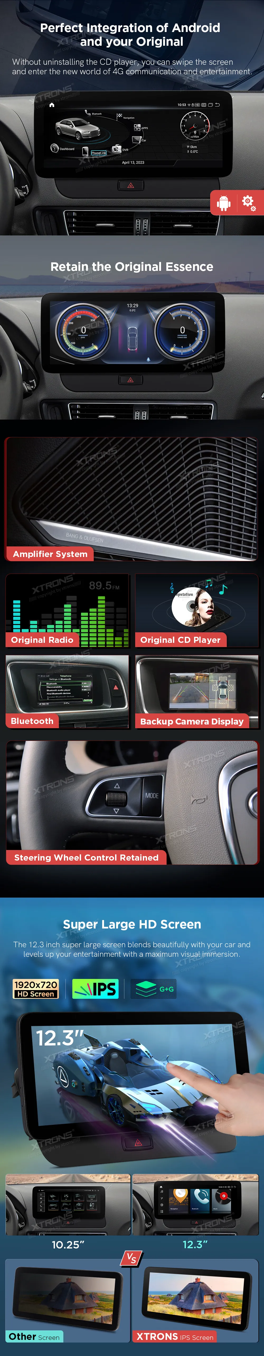 Audi Q5 2009-2017 (multimedia) | Android 12 | 12.3inch | 8GB/128GB/8Core Snapdragon | Multimedija Xtrons QXA22UHPA12Q5L