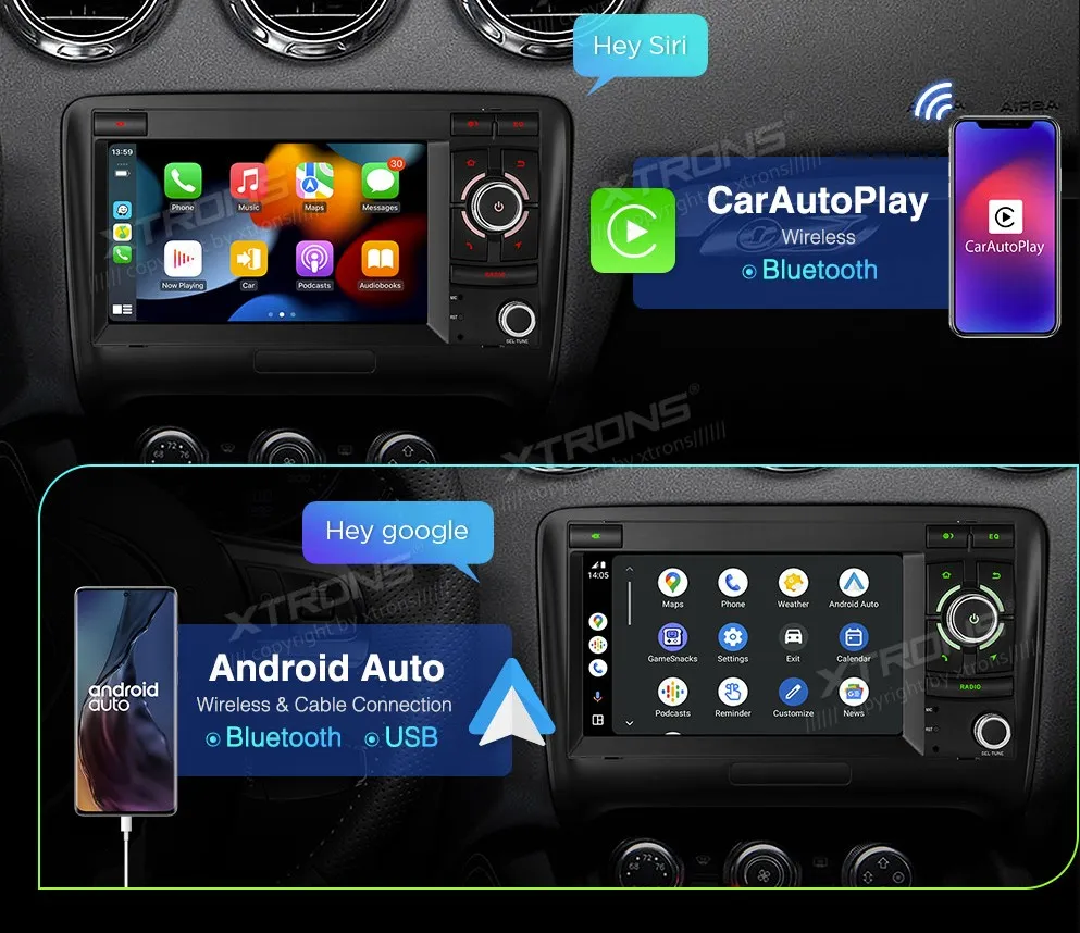 Audi TT 2006-2012| Android 14 | 7inch | 4GB/64GB/8Core| Multimedija Xtrons PX74TTAL