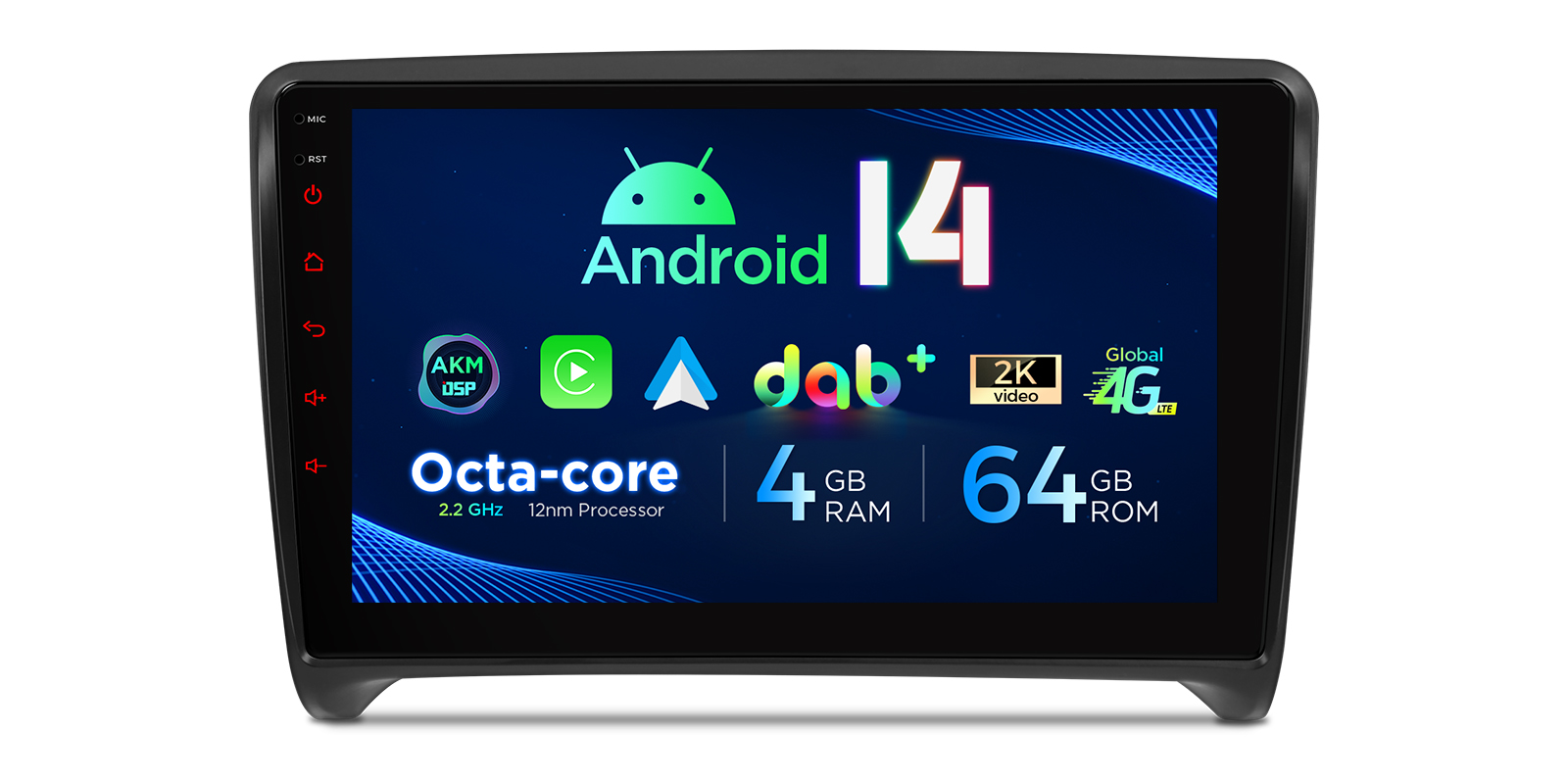 Audi TT 2006-2012| Android 14 | 9inch | 4GB/64GB/8Core| Multimedija Xtrons PXP94TTAGDAB