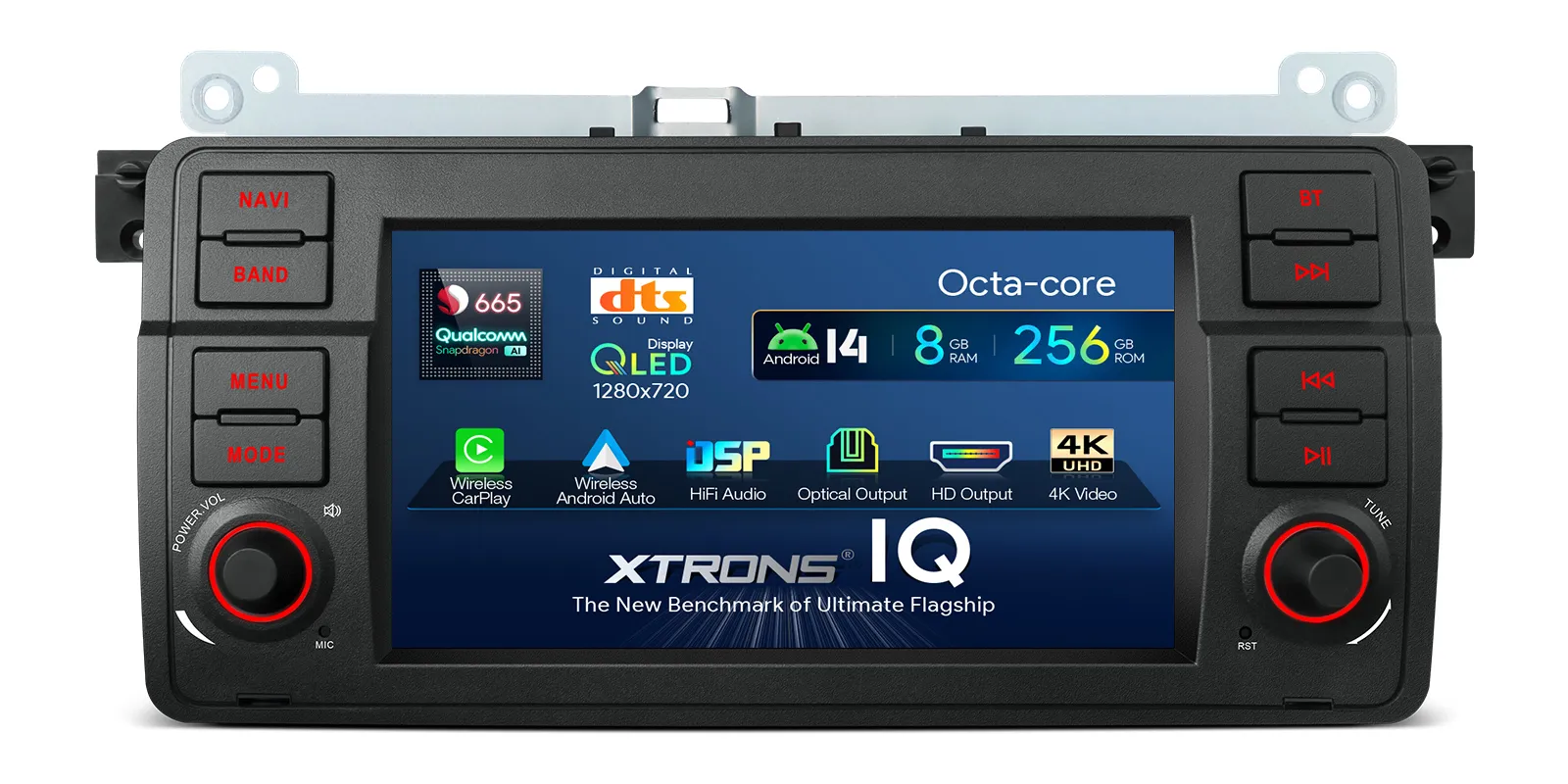 BMW E46 | Rover 75 | Android 14 | 7 inch QLED | 8GB/256GB/8Core Snapdragon | Multimedija Xtrons IQ7446BL