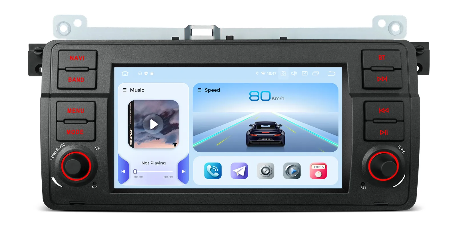 BMW E46 | Rover 75 | Android 14 | 7 inch QLED | 8GB/256GB/8Core Snapdragon | Multimedija Xtrons IQ7446BL