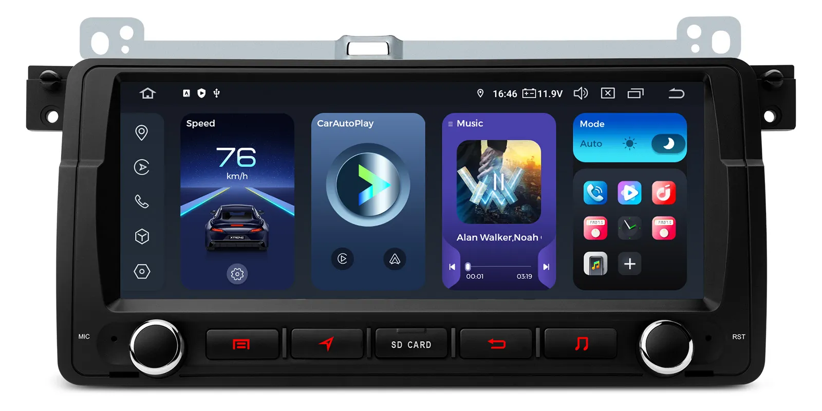 BMW E46 | Rover 75 | Android 14 | 8.8 inch QLED | 8GB/256GB/8Core Snapdragon | Multimedija Xtrons IQ8446BH