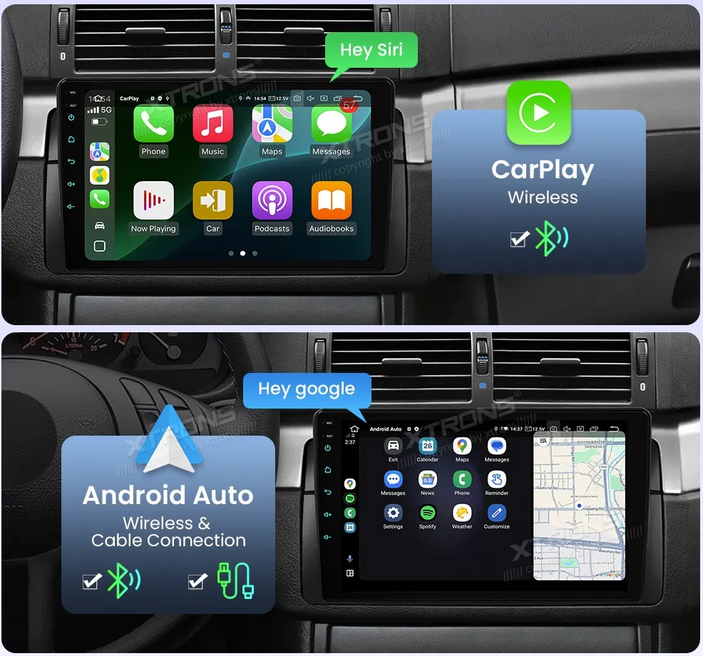 BMW E46 | Rover 75 | Android 14 | 9 inch QLED | 8GB/256GB/8Core Snapdragon | Multimedija Xtrons IQP9446BP