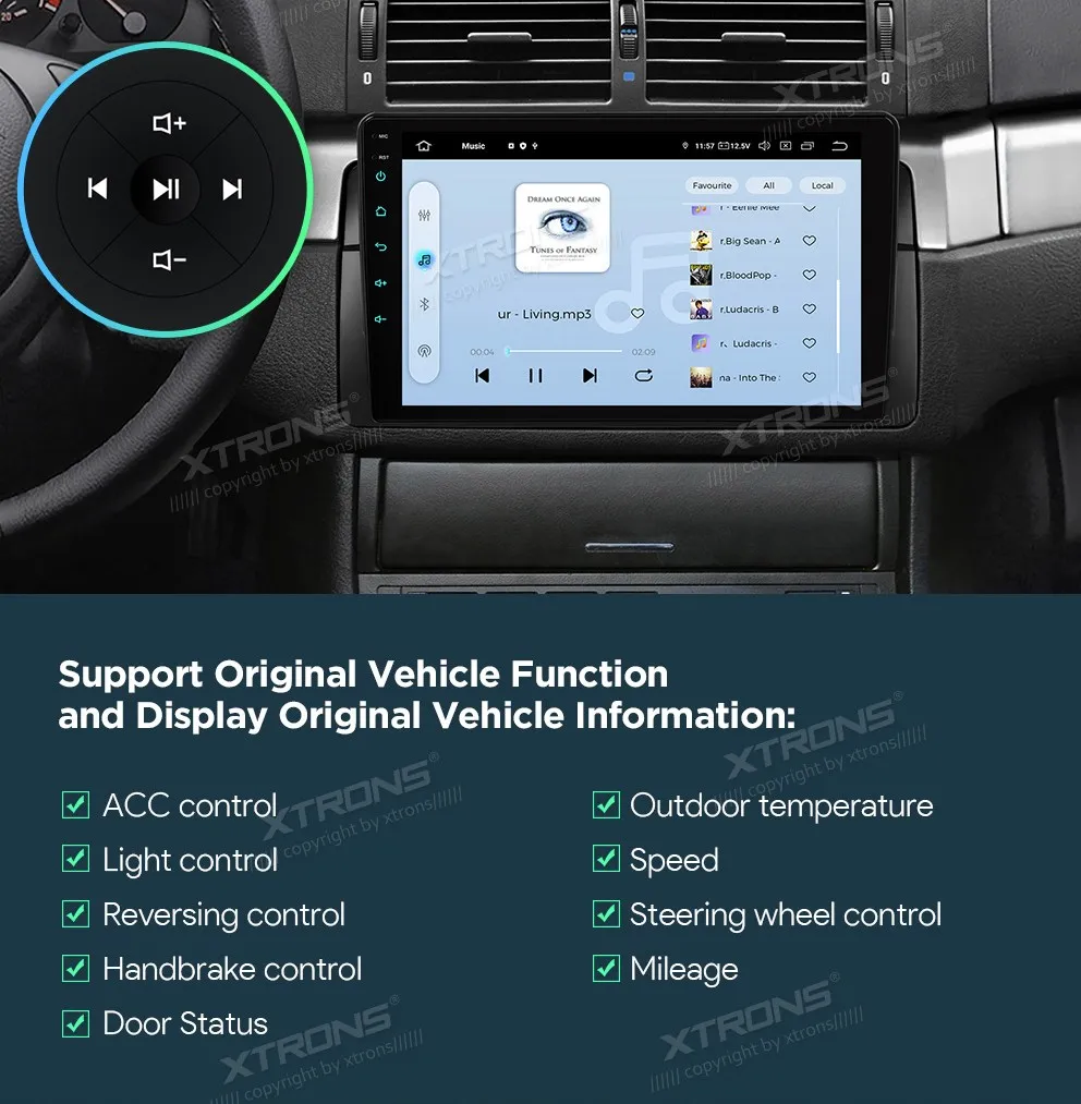 BMW E46 | Rover 75 | Android 14 | 9 inch QLED | 8GB/256GB/8Core Snapdragon | Multimedija Xtrons IQP9446BP