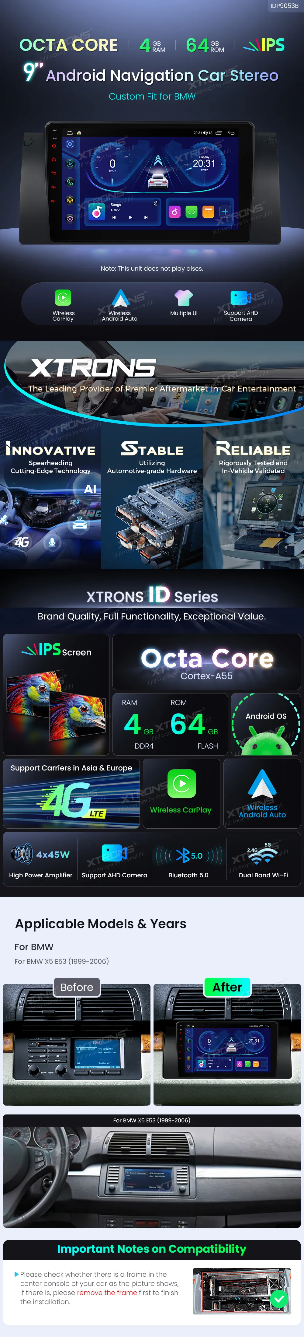 3 Serijos BMW,  WiFi, 4G, Internetas, Waze, Google Maps, YouTube, 8GB RAM, 256GB ROM, 8 Cores, išsimokėtinai, Apple CarPlay, Android Auto, montavimas