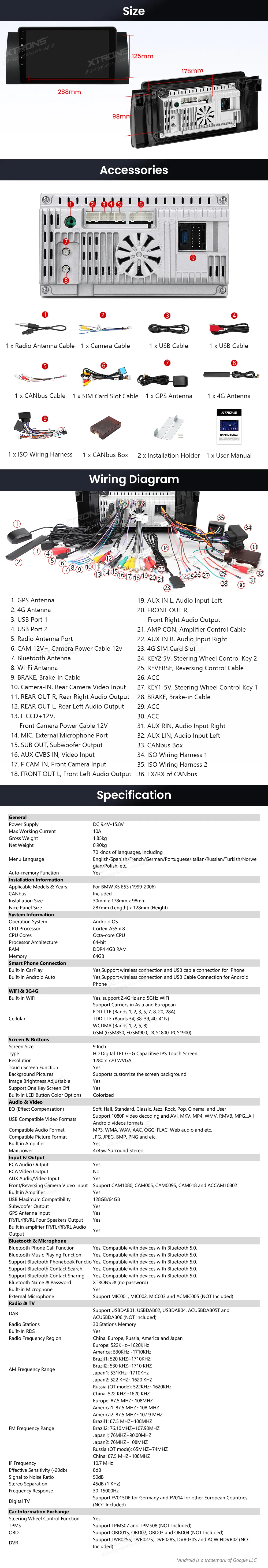 3 Serijos BMW,  WiFi, 4G, Internetas, Waze, Google Maps, YouTube, 8GB RAM, 256GB ROM, 8 Cores, išsimokėtinai, Apple CarPlay, Android Auto, montavimas