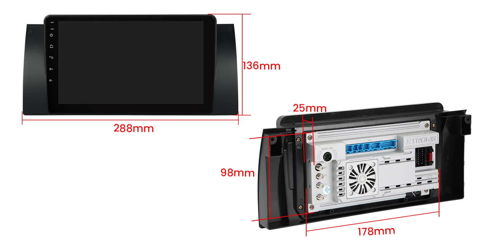 BMW X5 E53 | Android 14 | 9 inch | 4GB/64GB/8Core | Multimedija Xtrons PXP9453BGDAB