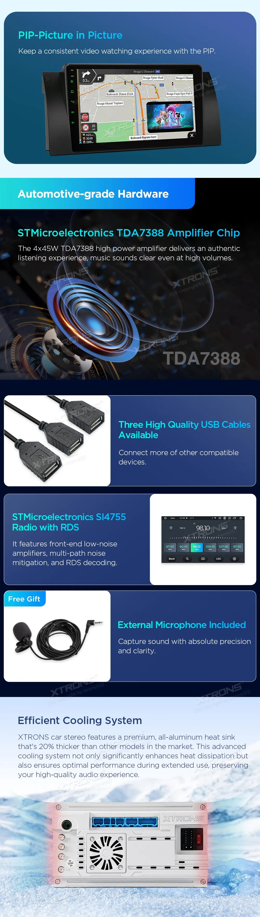 BMW X5 E53 | Android 14 | 9 inch | 4GB/64GB/8Core | Multimedija Xtrons PXP9453BGDAB