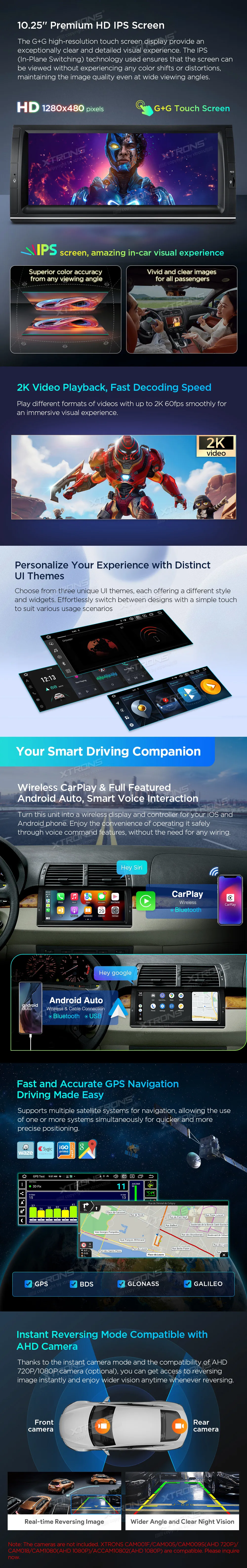 BMW X5 E53 | Android 14 | 10.25 inch | 4GB/64GB/8Core | Multimedija Xtrons PX1453BLHGS