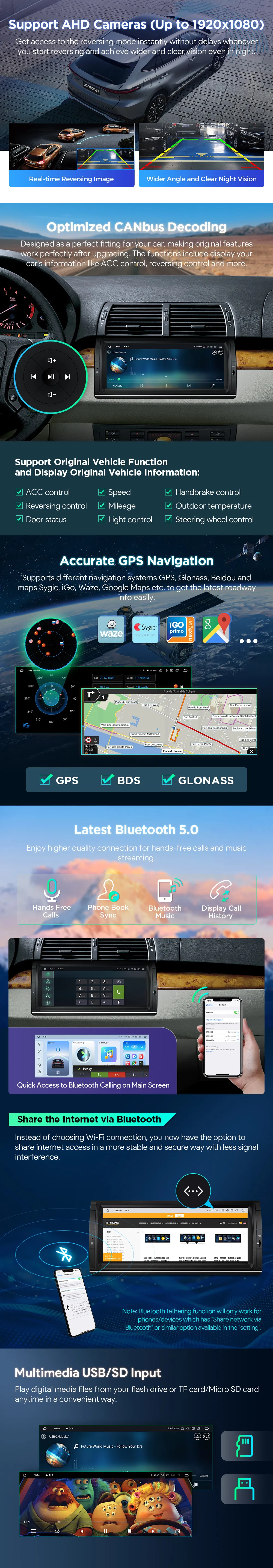 Moderni Android 14 multimedija BMW X5 E53 su 10.25" QLED ekranu, Snapdragon, 8+256 GB, DSP, 4G LTE, CarPlay ir Android Auto.