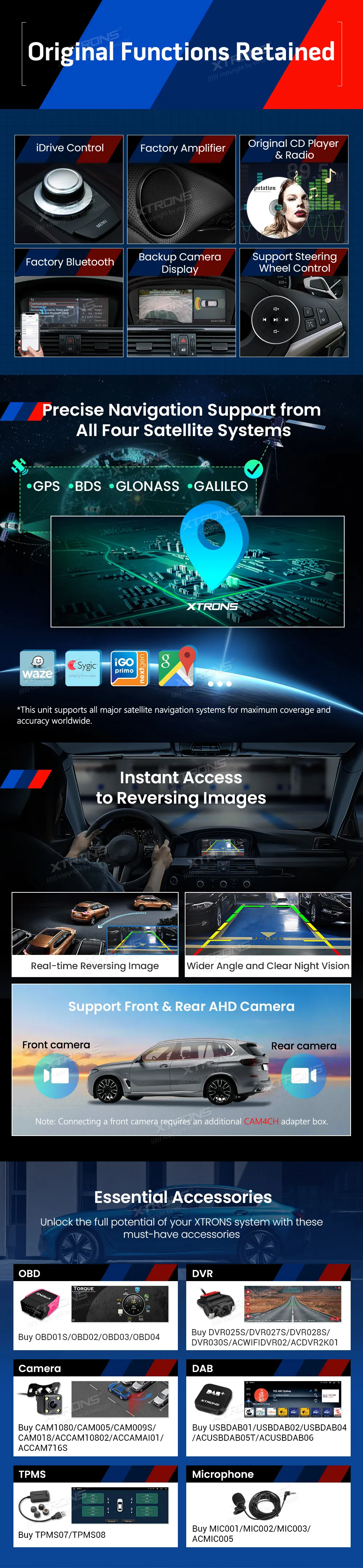 BMW E60 E61 E90 E91 E92 E93 CCC | Android OS | 8.8 inch | 4GB/64GB/8Core Snapdragon 662 | Multimedija Xtrons QBBH8460CC