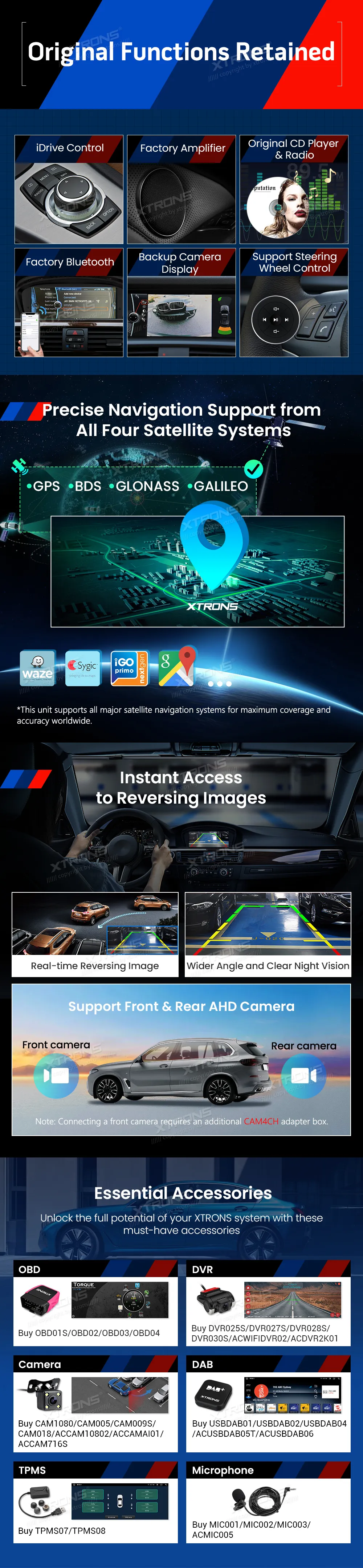 BMW E60 E61 E90 E91 E92 E93 CIC | Android OS | 8.8 inch | 8GB/128GB/8Core Snapdragon 662 | Multimedija Xtrons QBBH8460CI