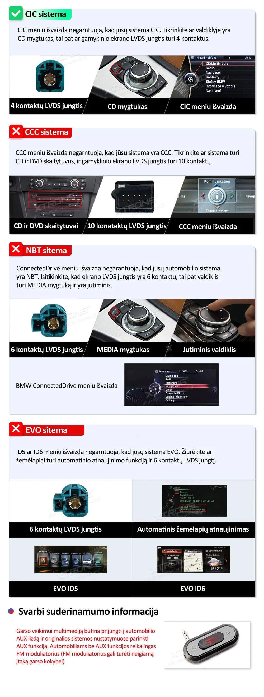 BMW E60 E61 E90 E91 E92 E93 CIC | Android OS | 8.8 inch | 8GB/128GB/8Core Snapdragon 662 | Multimedija Xtrons QBBH8460CI